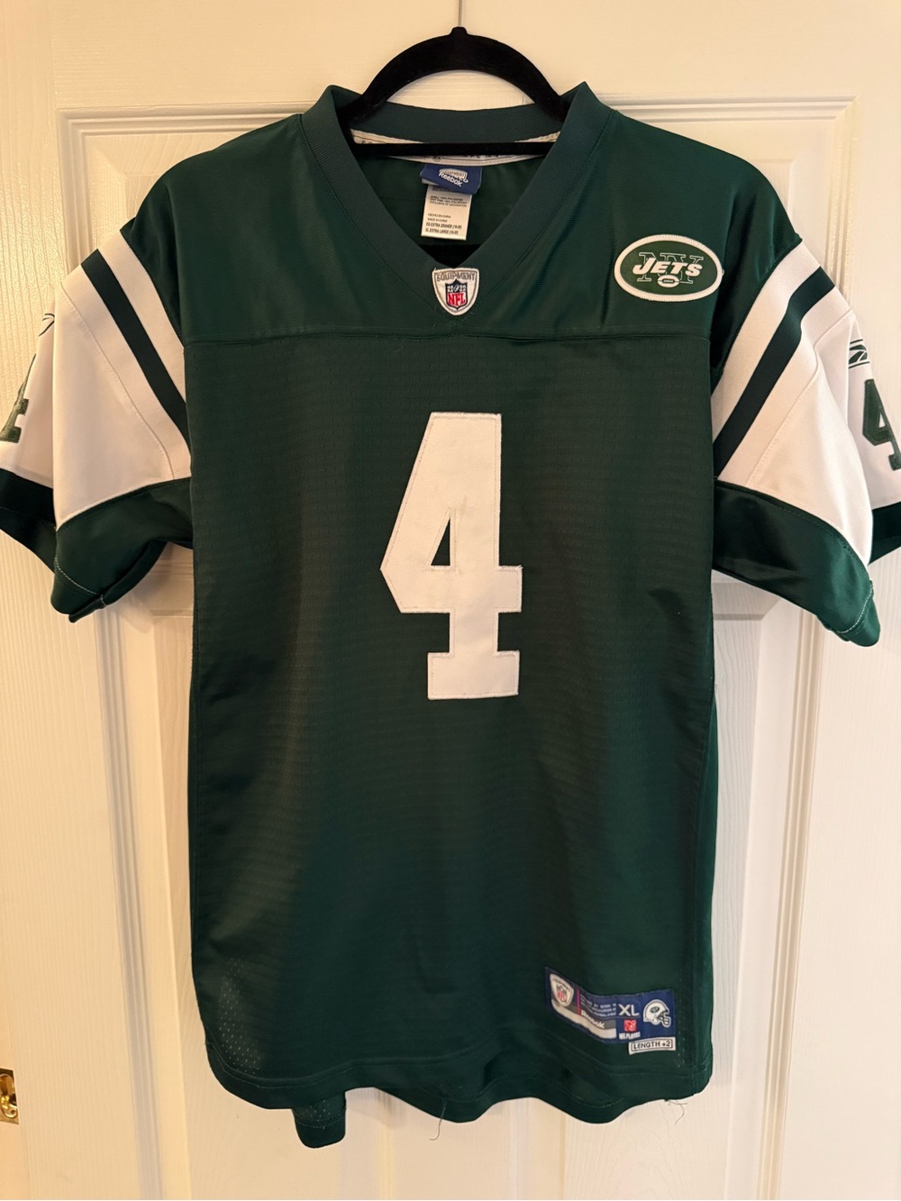 Classic Kids NFL Green and White #4 Favre Football Jersey